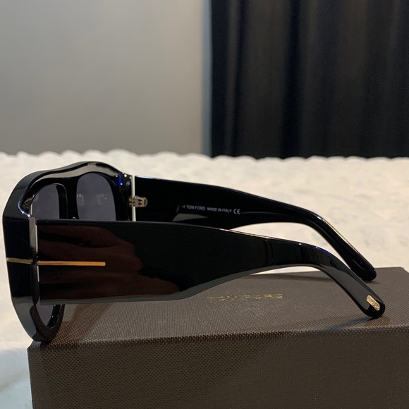 Tom Ford Black and Gold Sunglasses - Picture 3 of 12